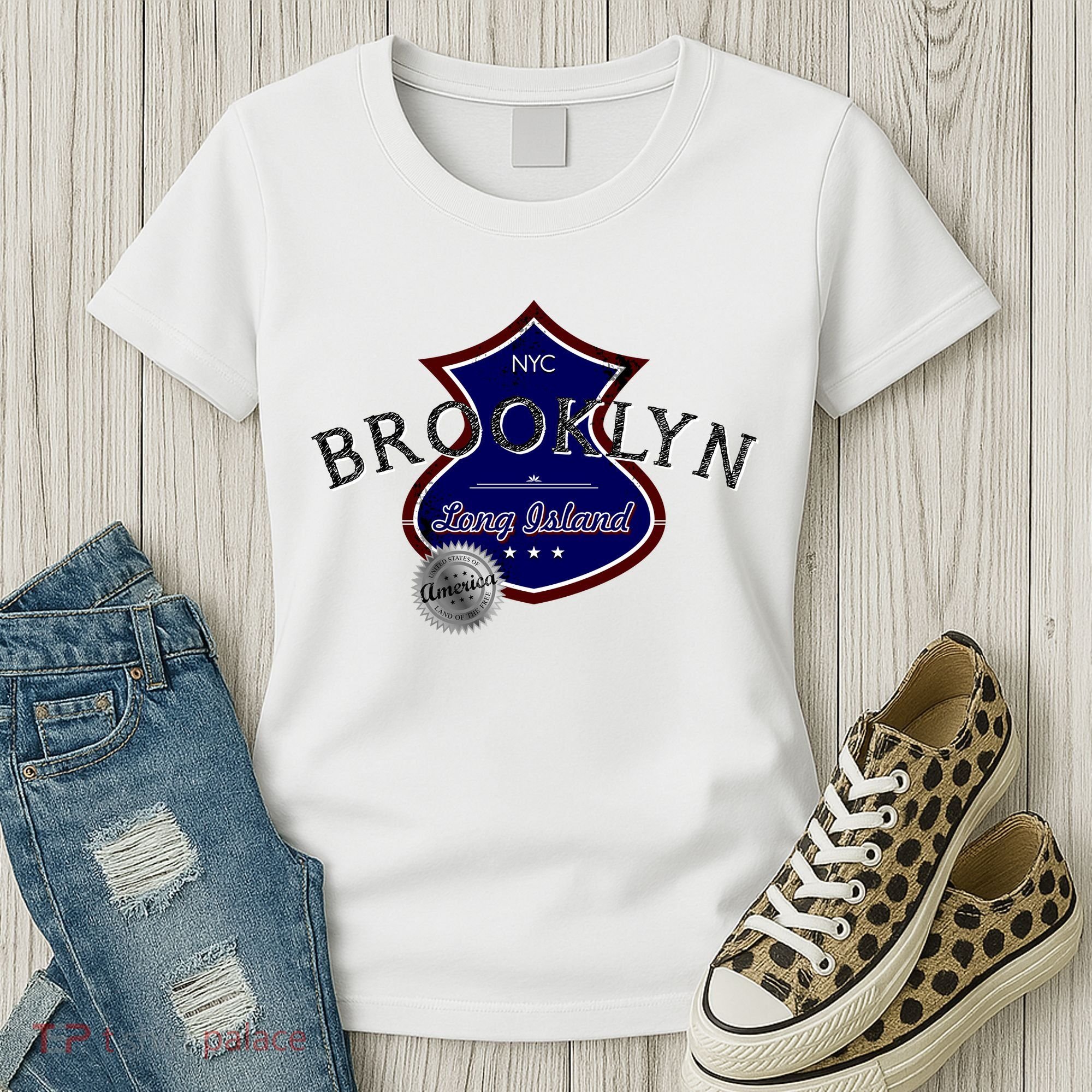 Brooklyn NYC Land of the Free Logo Women's T-Shirt