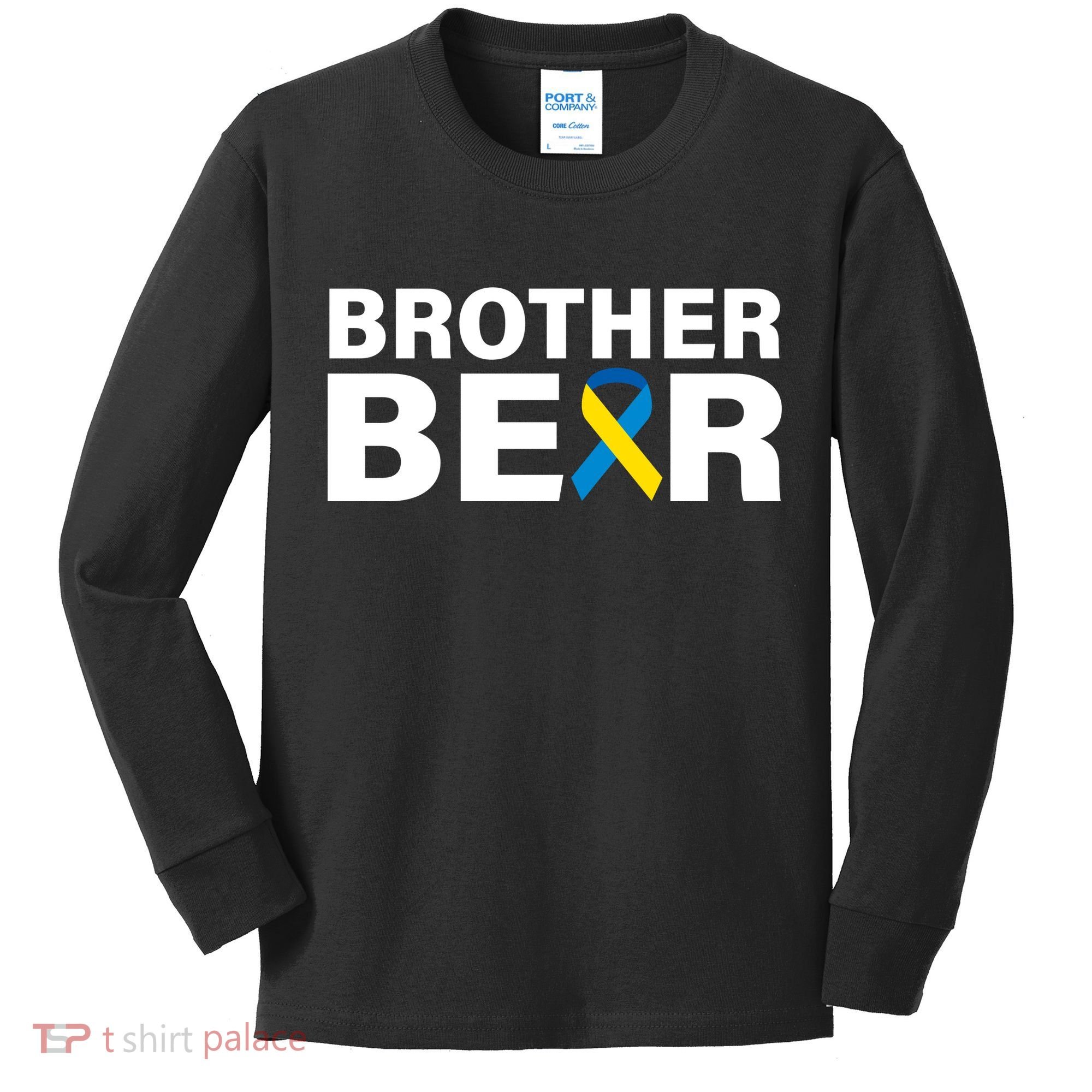 Brother Bear Down Syndrome Awareness Kids Long Sleeve Shirt