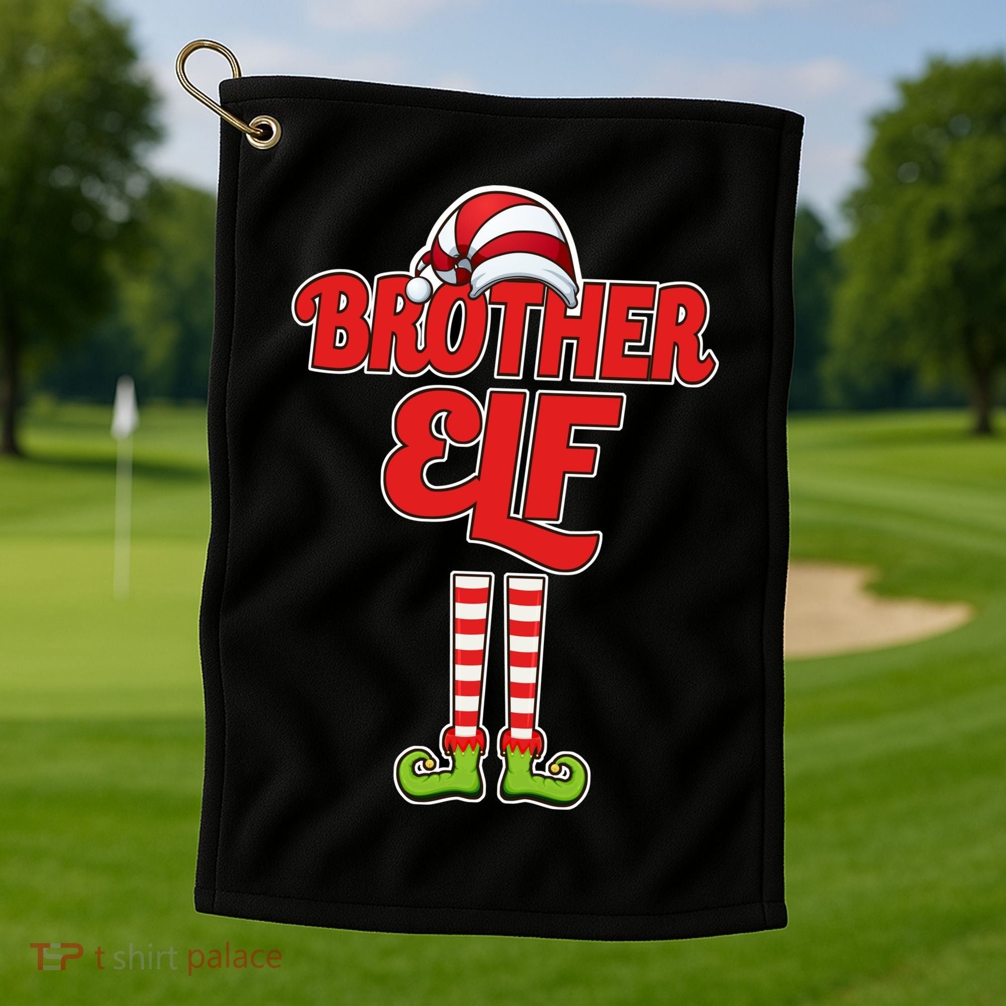 Brother Elf Christmas Golf Towel