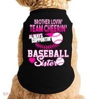 Brother Lovin Team Cheerin Baseball Sister Doggie Tank thumb 0