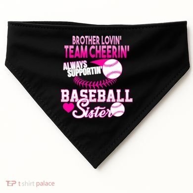 Brother Lovin Team Cheerin Baseball Sister USA-Made Doggie Bandana