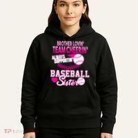 Brother Lovin Team Cheerin Baseball Sister Hoodie thumb 5