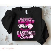 Brother Lovin Team Cheerin Baseball Sister Sweatshirt thumb 2
