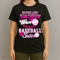 Brother Lovin Team Cheerin Baseball Sister T-Shirt thumb 4