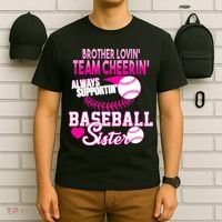 Brother Lovin Team Cheerin Baseball Sister T-Shirt thumb 6