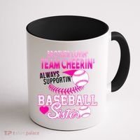 Brother Lovin Team Cheerin Baseball Sister Coffee Mug thumb 1