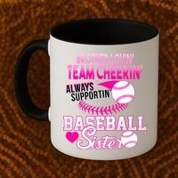 Brother Lovin Team Cheerin Baseball Sister Coffee Mug thumb 2