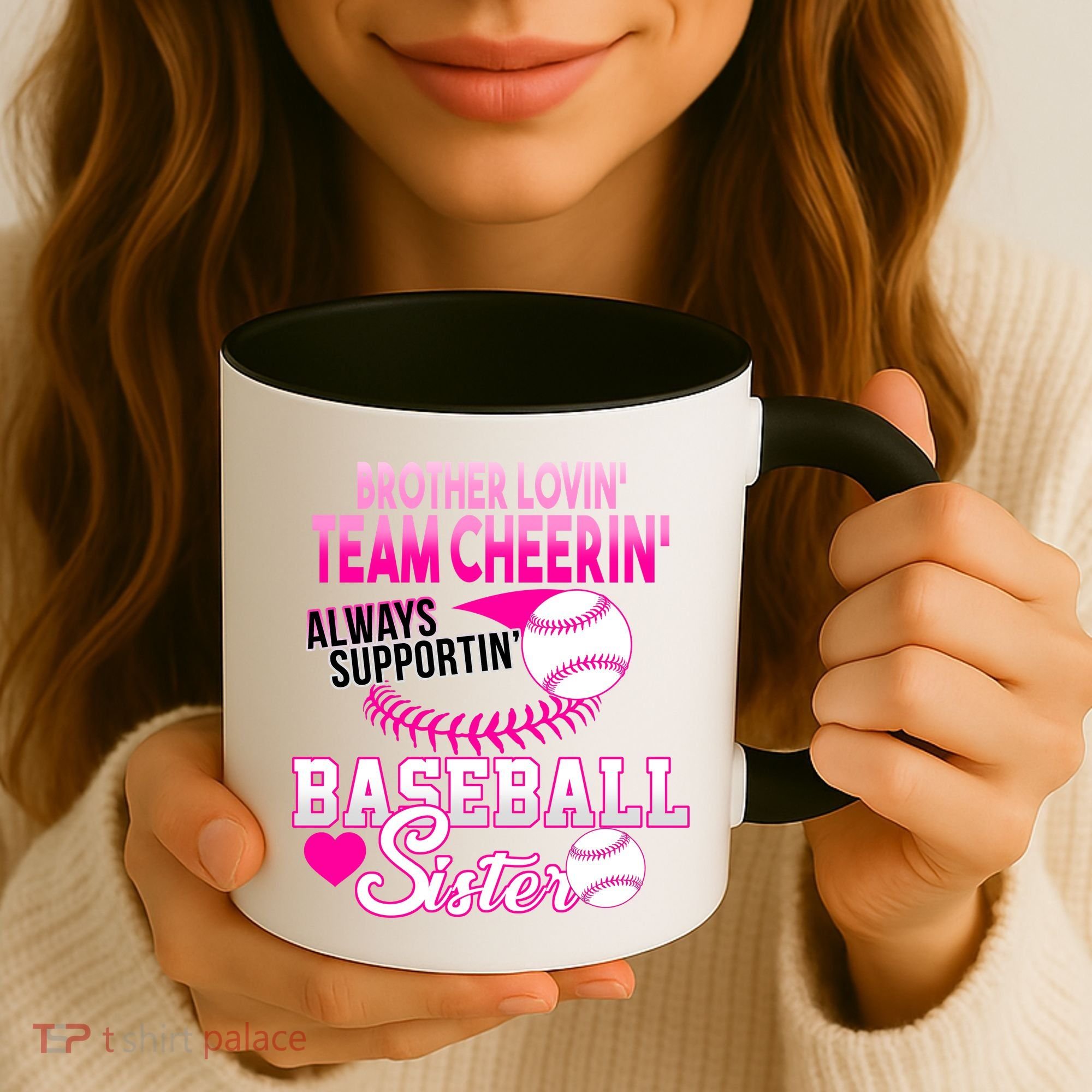 Brother Lovin Team Cheerin Baseball Sister Coffee Mug