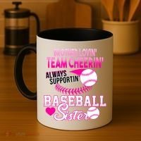 Brother Lovin Team Cheerin Baseball Sister Coffee Mug thumb 4