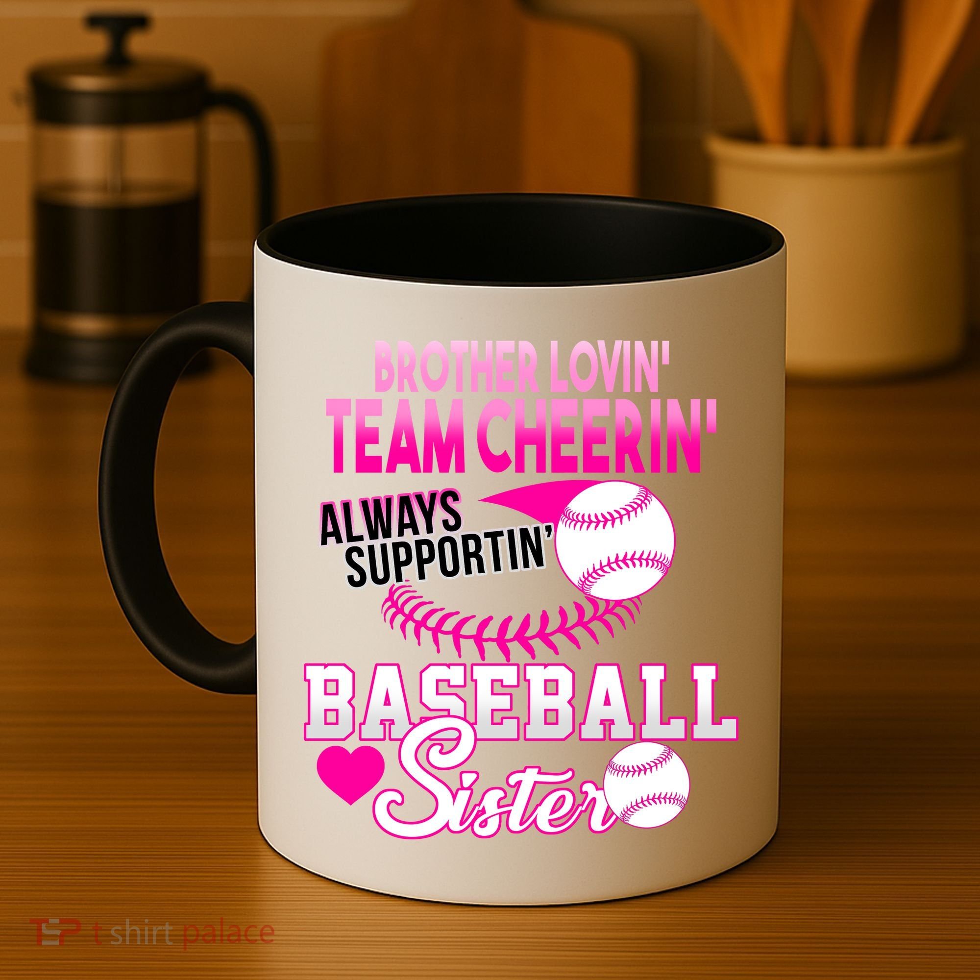 Brother Lovin Team Cheerin Baseball Sister Coffee Mug