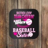 Brother Lovin Team Cheerin Baseball Sister Coaster thumb 0