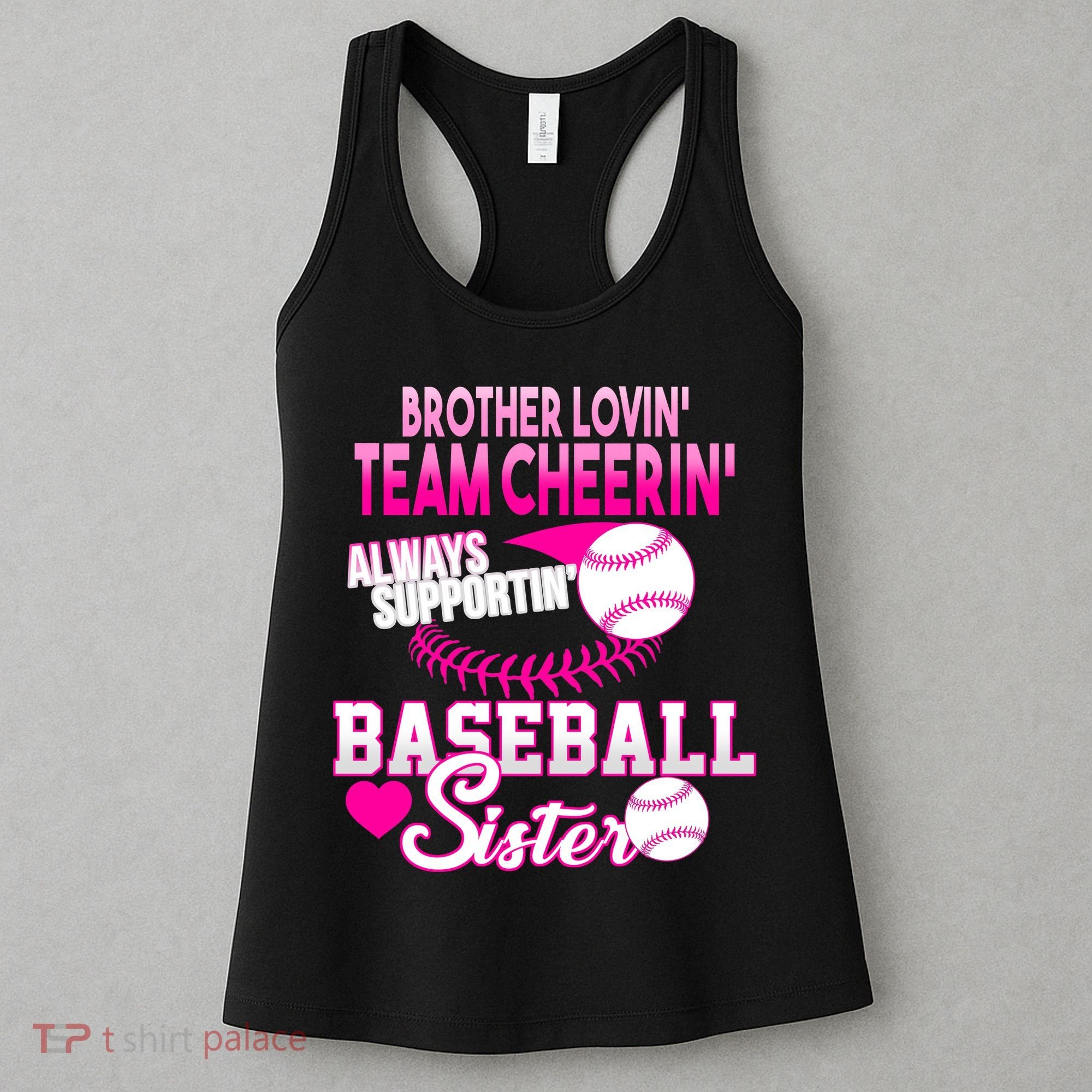 Brother Lovin Team Cheerin Baseball Sister Women's Tank Top