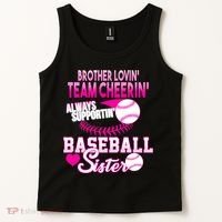 Brother Lovin Team Cheerin Baseball Sister Tank Top thumb 2