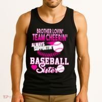 Brother Lovin Team Cheerin Baseball Sister Tank Top thumb 3