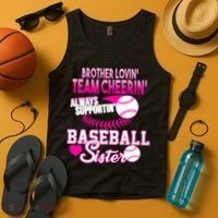 Brother Lovin Team Cheerin Baseball Sister Tank Top thumb 4