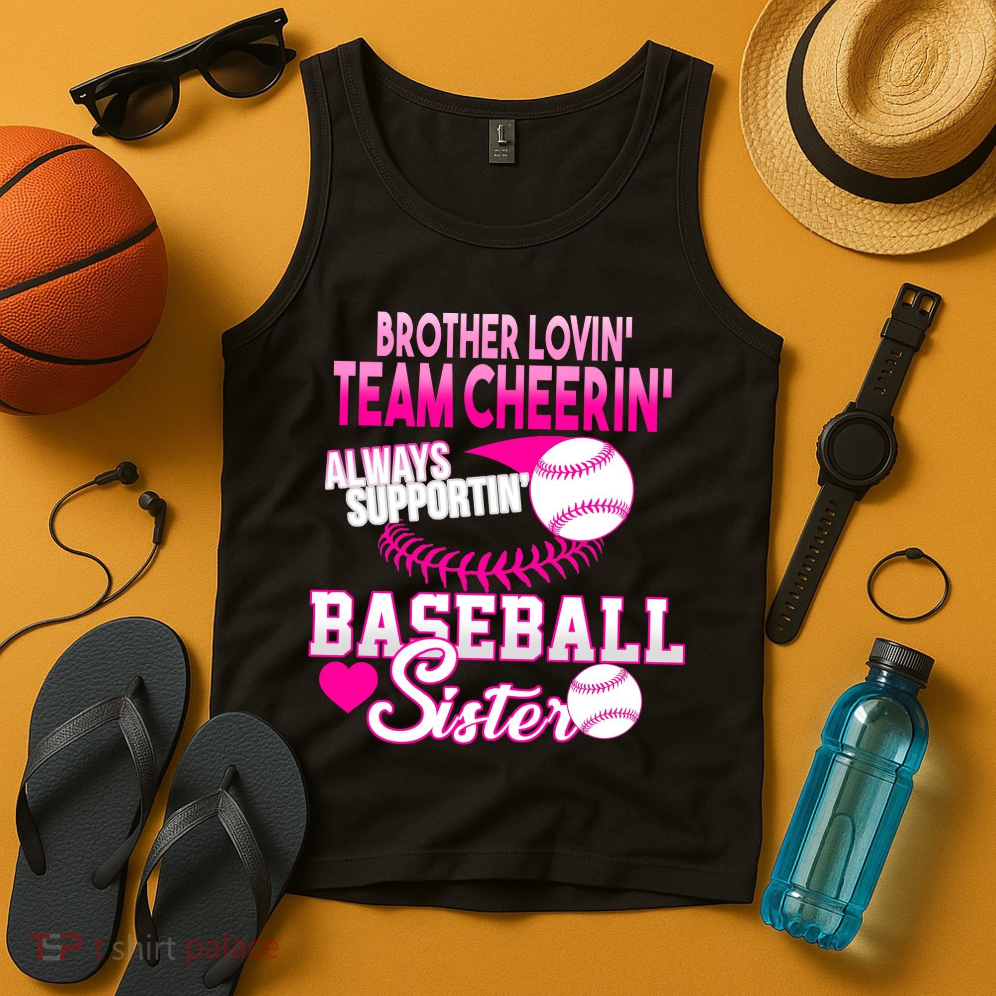 Brother Lovin Team Cheerin Baseball Sister Tank Top