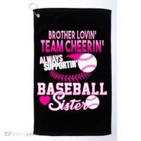 Brother Lovin Team Cheerin Baseball Sister Golf Towel thumb 0