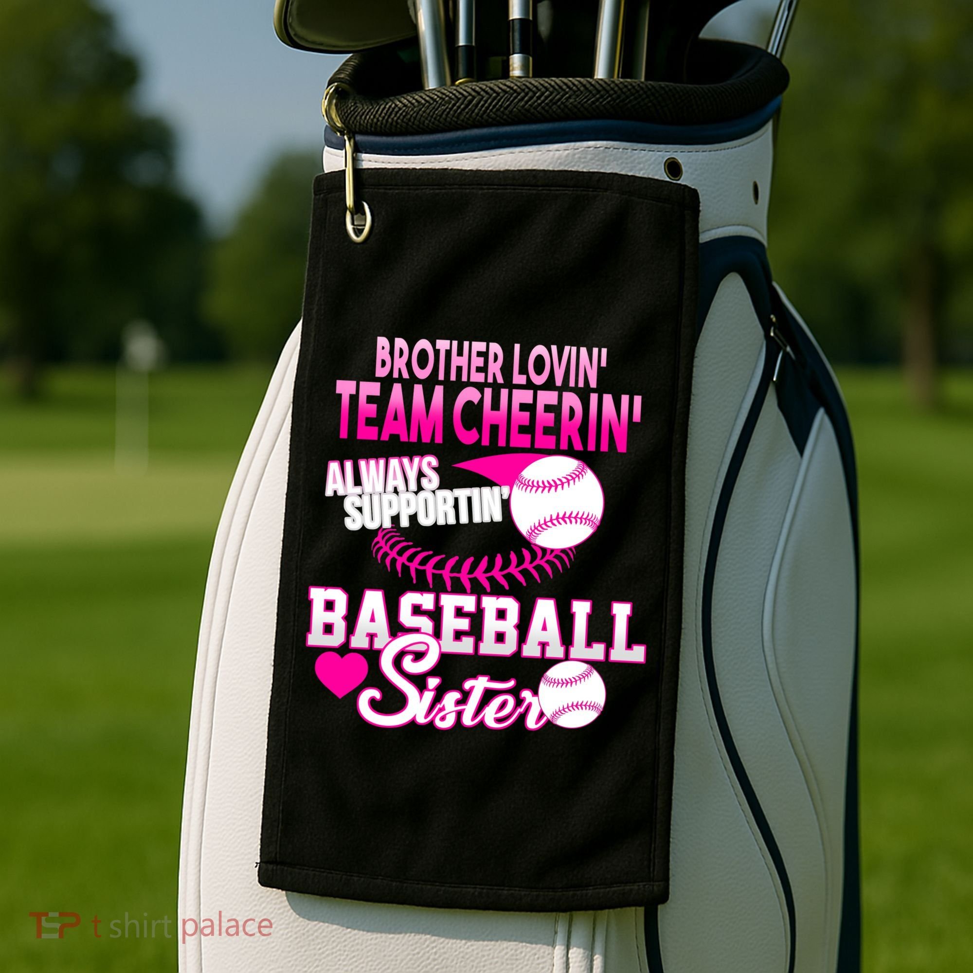 Brother Lovin Team Cheerin Baseball Sister Golf Towel