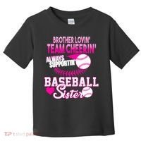 Brother Lovin Team Cheerin Baseball Sister Toddler T-Shirt thumb 0