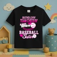 Brother Lovin Team Cheerin Baseball Sister Toddler T-Shirt thumb 3