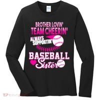 Brother Lovin Team Cheerin Baseball Sister Women's Long Sleeve Shirt thumb 0