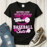 Brother Lovin Team Cheerin Baseball Sister Women's T-Shirt thumb 3