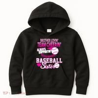 Brother Lovin Team Cheerin Baseball Sister Kids Hoodie thumb 0