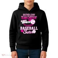Brother Lovin Team Cheerin Baseball Sister Kids Hoodie thumb 4
