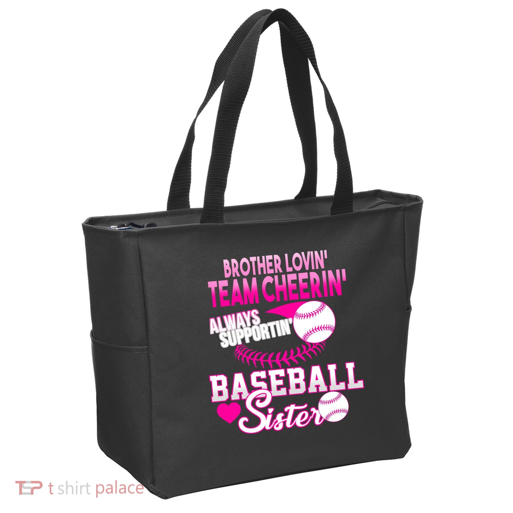 Brother Lovin Team Cheerin Baseball Sister Tote Bag