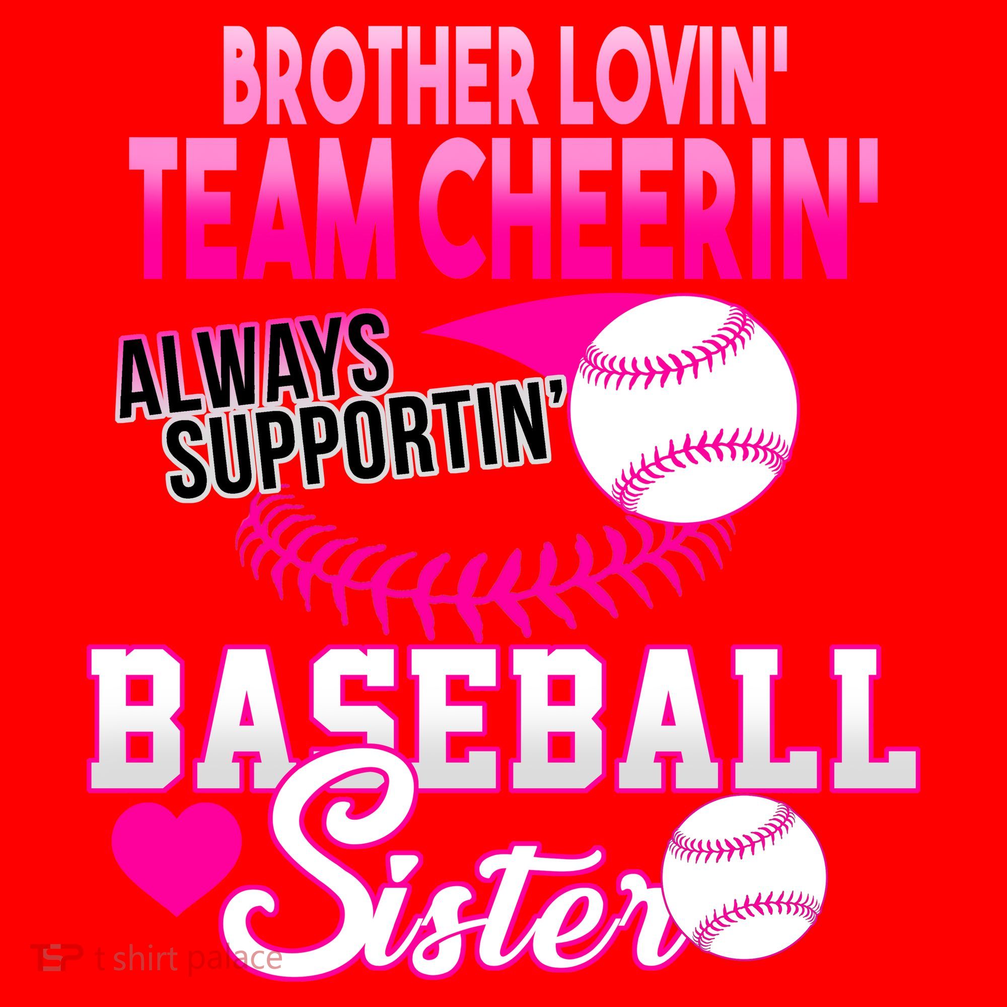 Brother Lovin Team Cheerin Baseball Sister Santa Hat