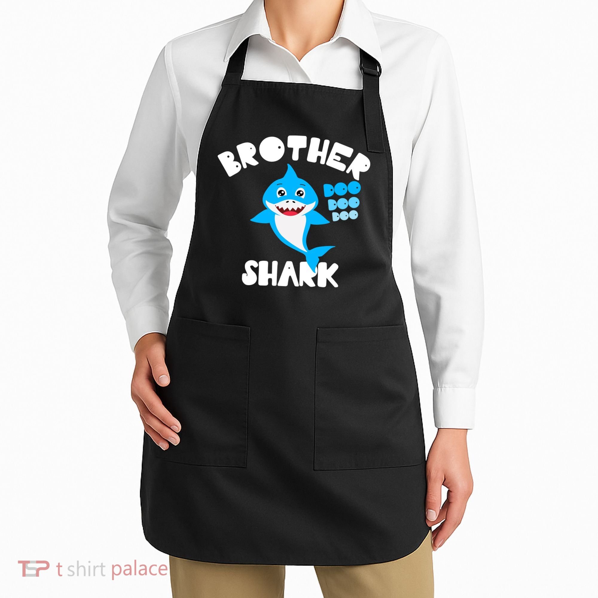Brother Shark Doo Dpp Dpp Funny Apron
