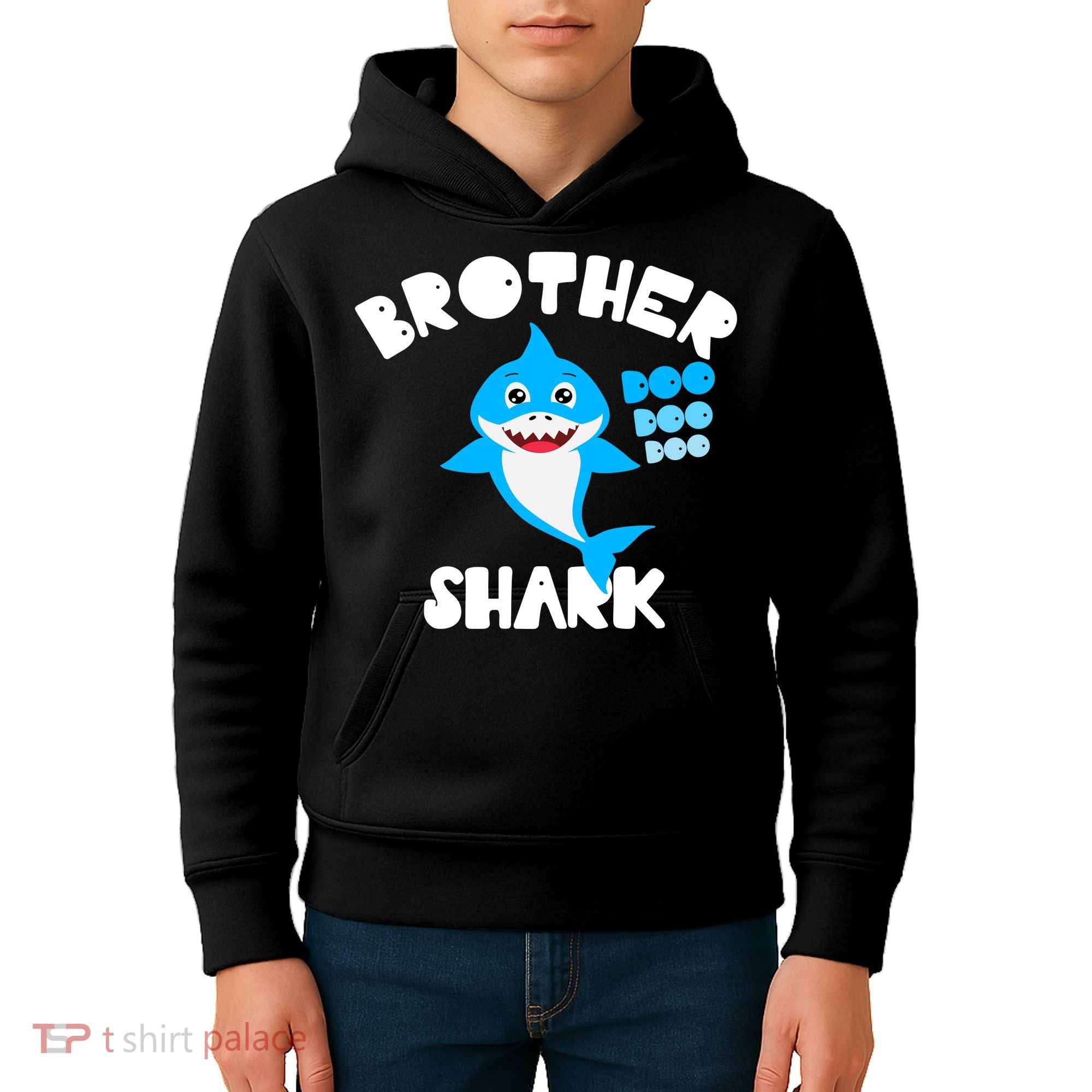 Brother Shark Doo Dpp Dpp Funny Kids Hoodie
