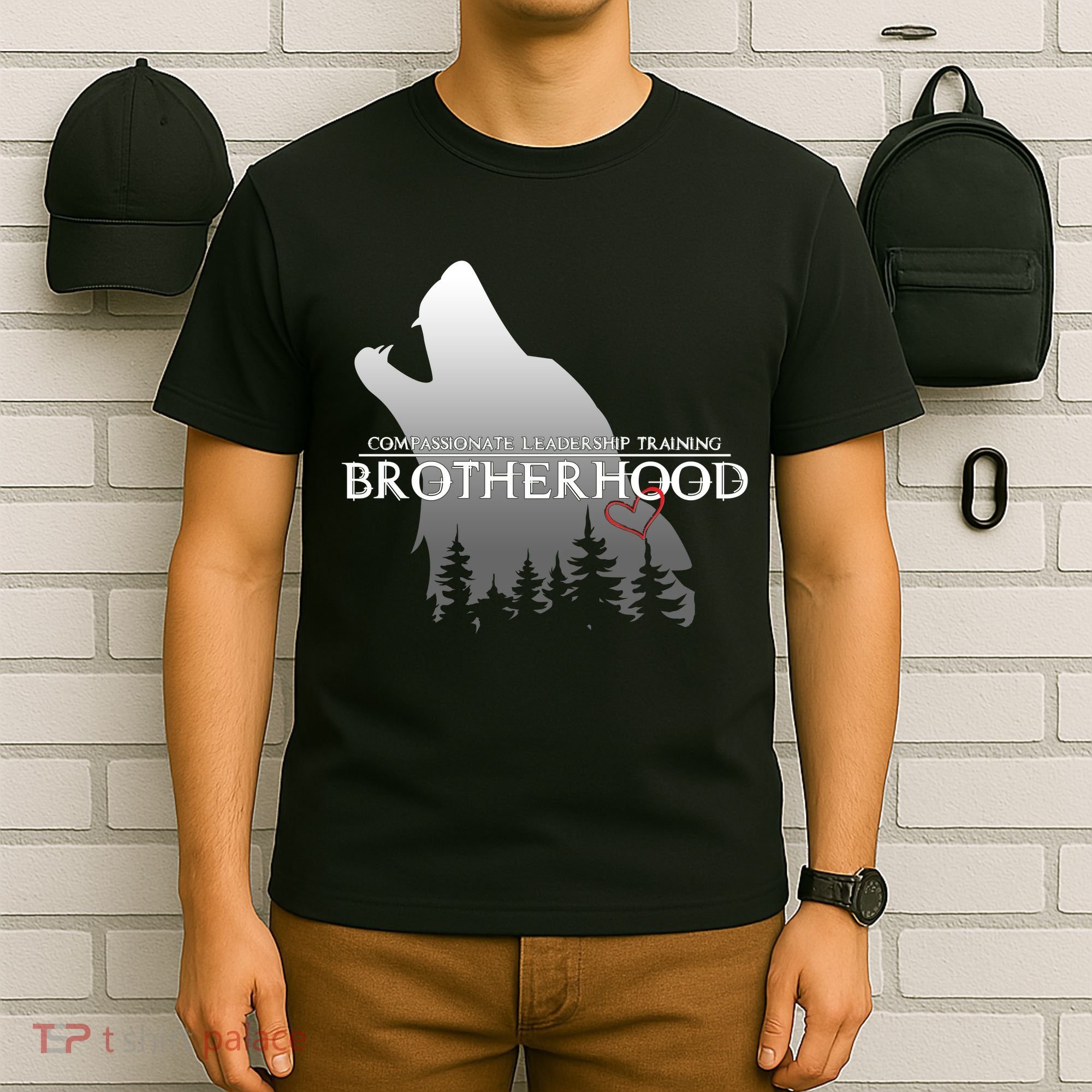 Brotherhood Compassionate Leadership Training Wolf  T-Shirt