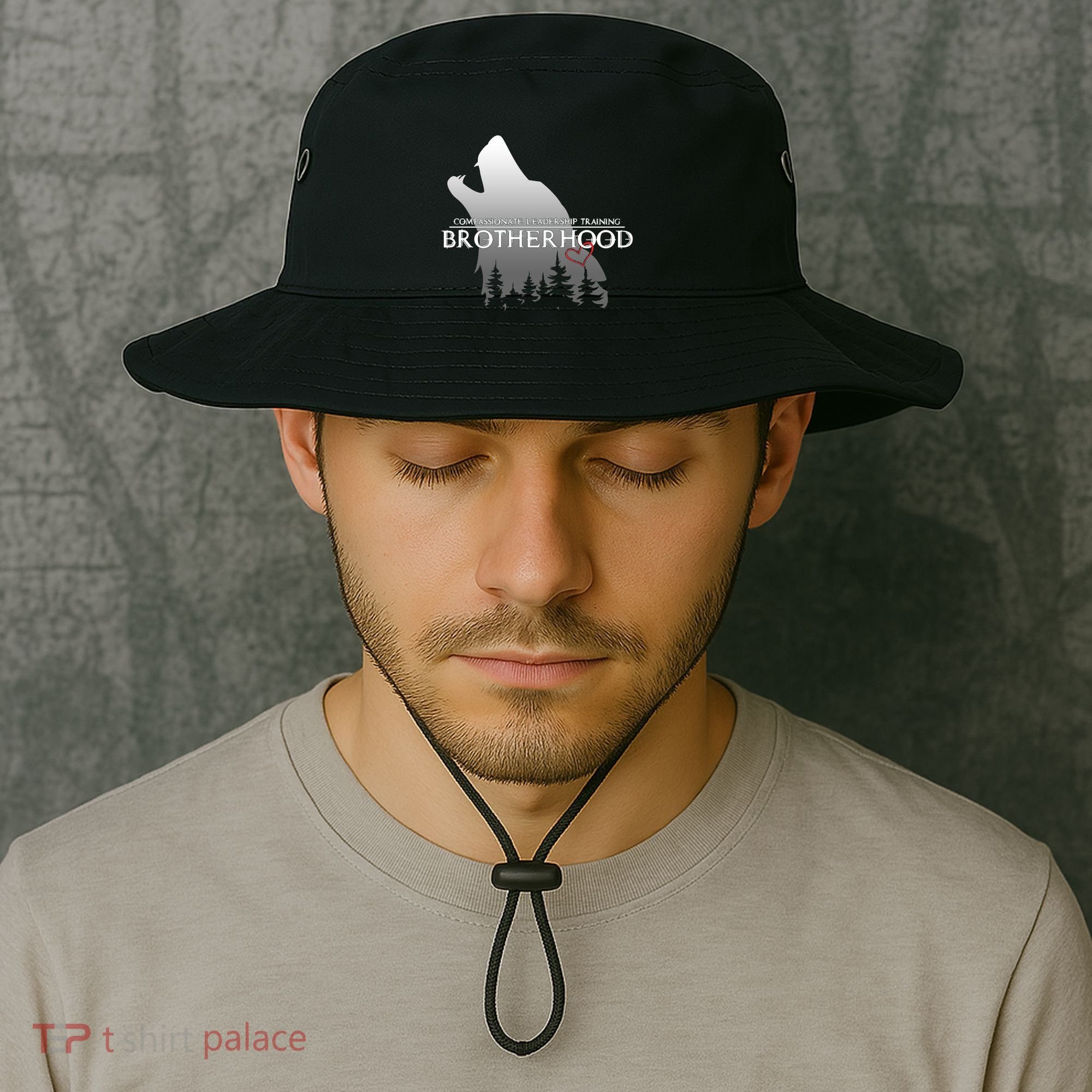 Brotherhood Compassionate Leadership Training Wolf  Bucket Hat