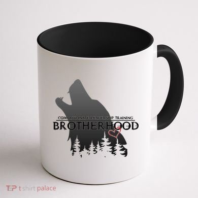 Brotherhood Compassionate Leadership Training Wolf  Coffee Mug back