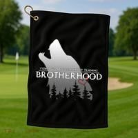 Brotherhood Compassionate Leadership Training Wolf  Golf Towel thumb 1