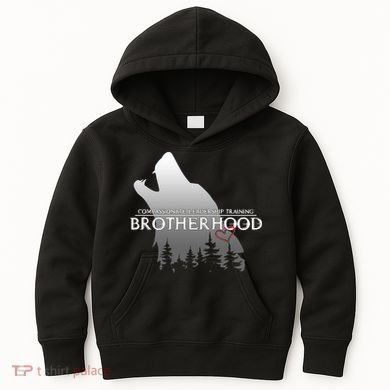 Brotherhood Compassionate Leadership Training Wolf  Kids Hoodie