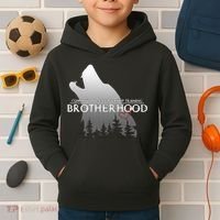 Brotherhood Compassionate Leadership Training Wolf  Kids Hoodie thumb 2