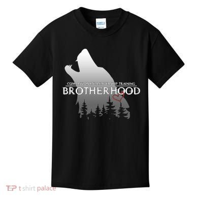 Brotherhood Compassionate Leadership Training Wolf  Kids T-Shirt