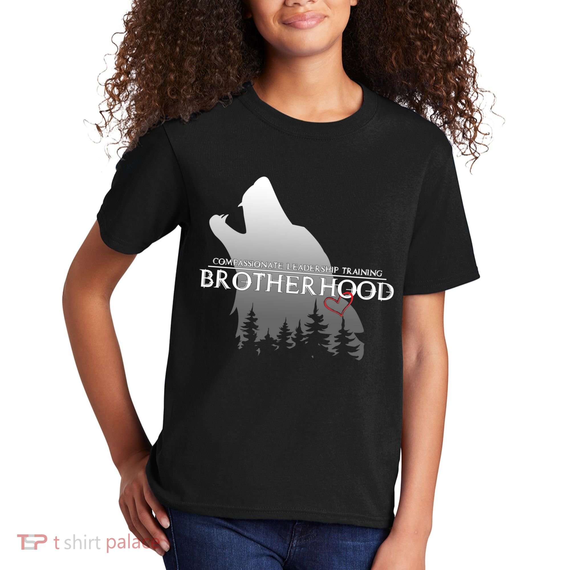 Brotherhood Compassionate Leadership Training Wolf  Kids T-Shirt