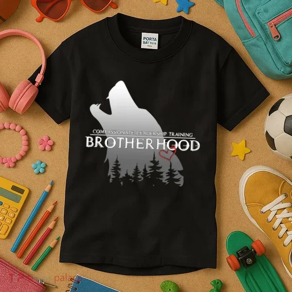 Brotherhood Compassionate Leadership Training Wolf  Kids T-Shirt