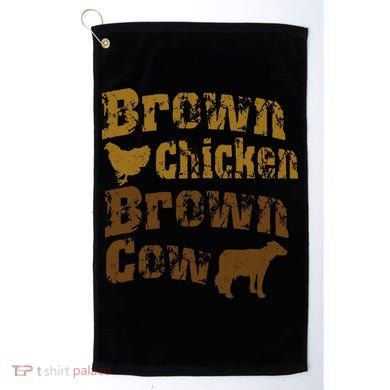 Brown Chicken Brown Cow Golf Towel