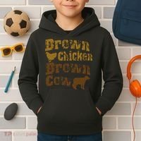 Brown Chicken Brown Cow Kids Hoodie thumb 2