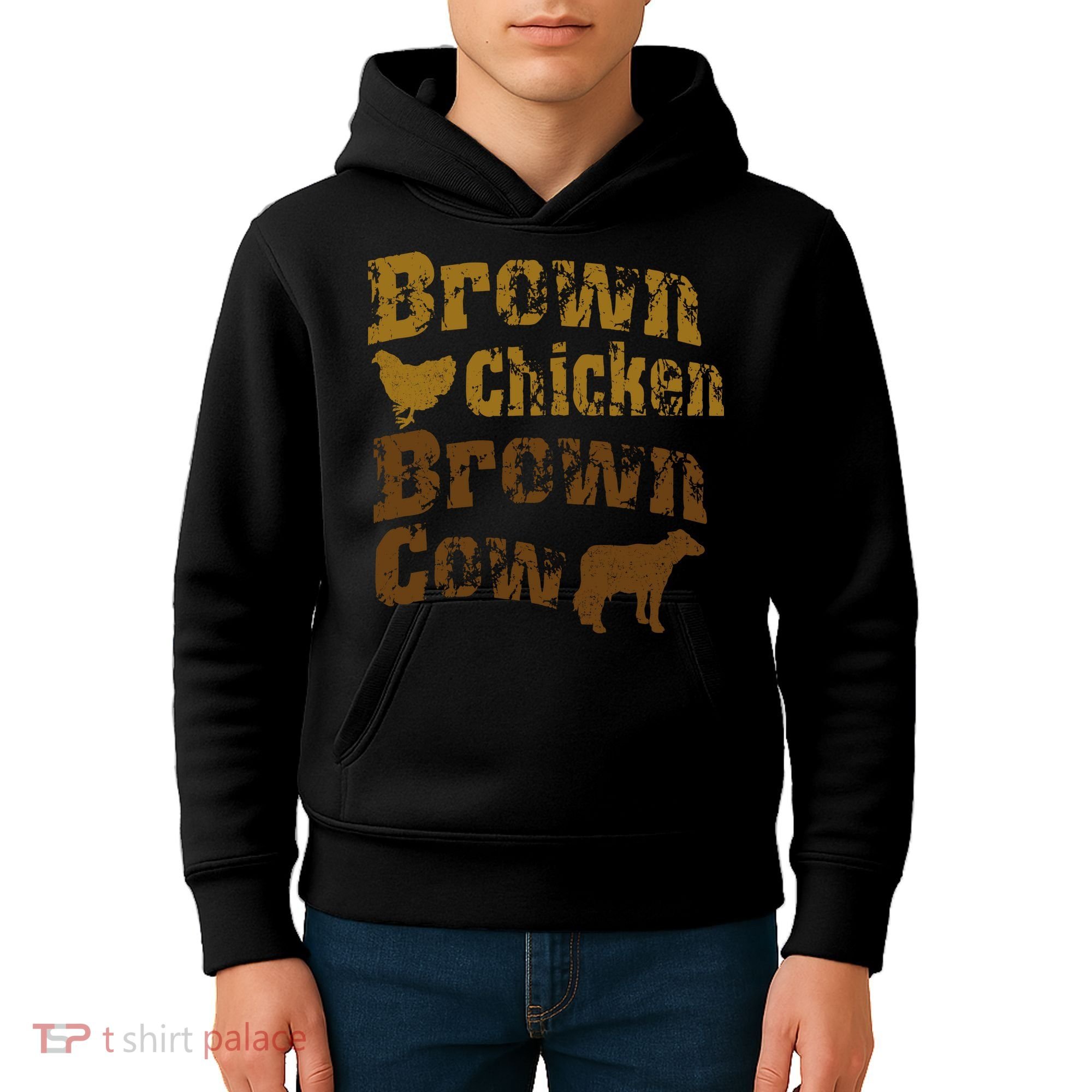 Brown Chicken Brown Cow Kids Hoodie