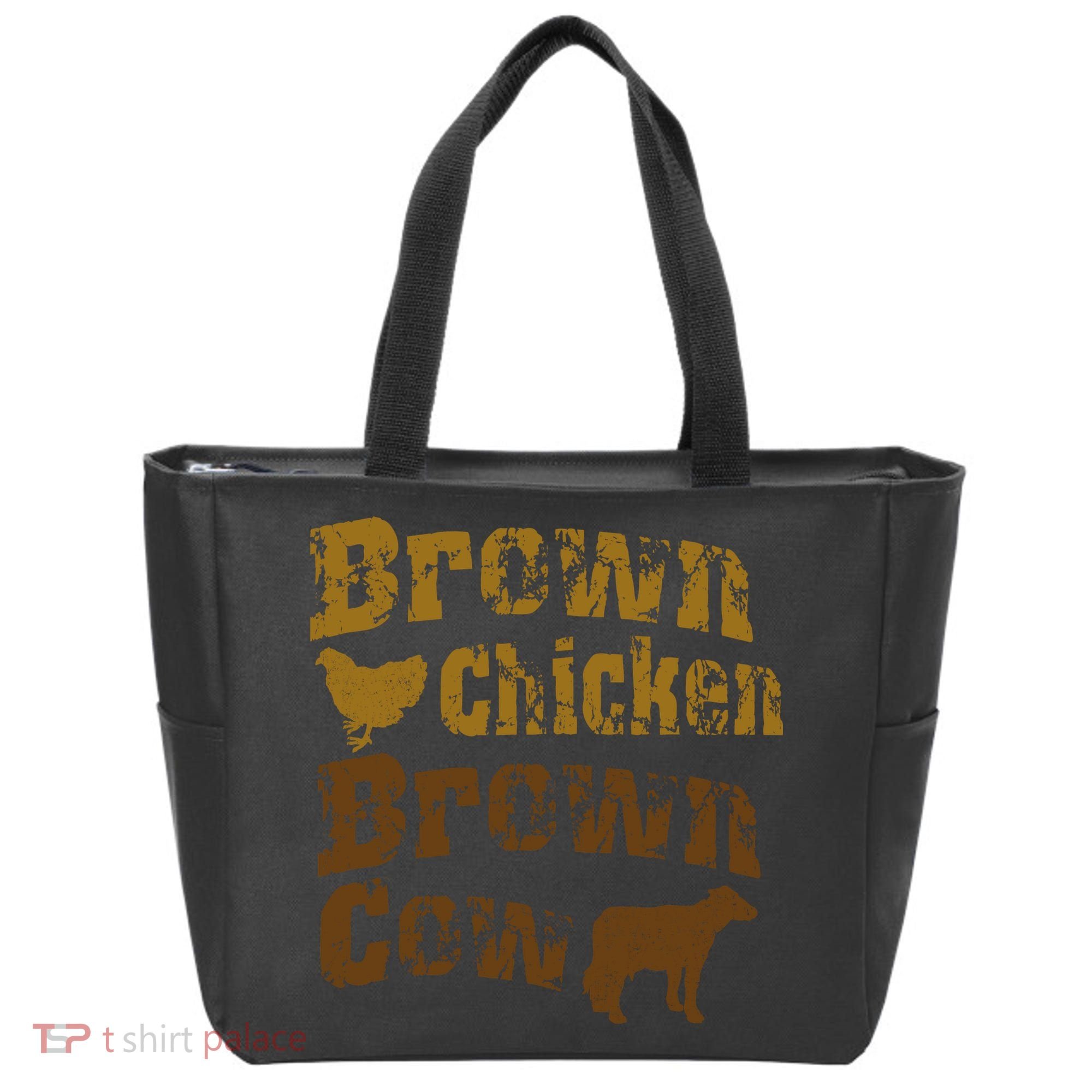 Brown Chicken Brown Cow Tote Bag