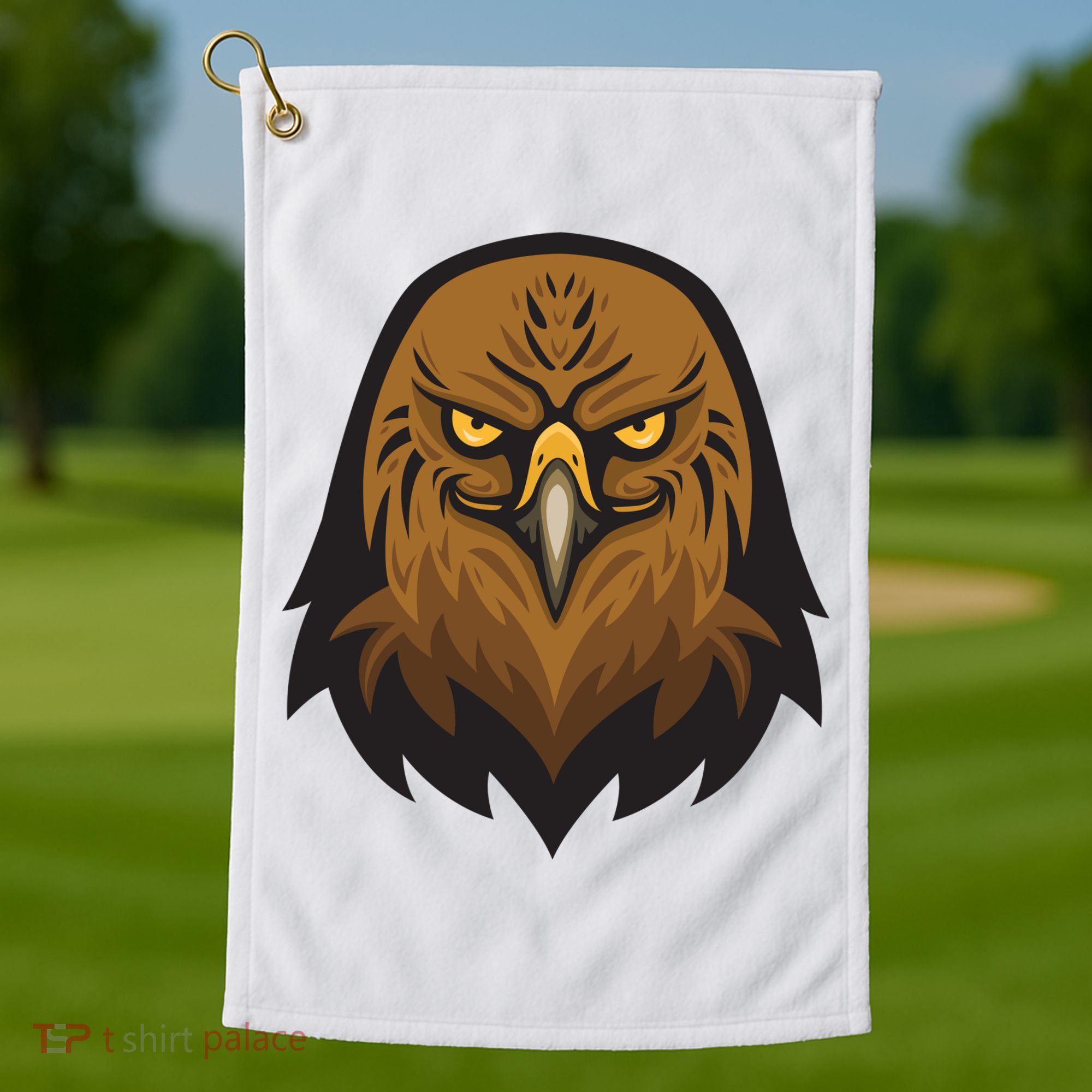 Brown Eagle Golf Towel