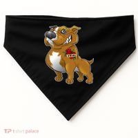 Brown Pitbull I Love Mom USA-Made Doggie Bandana thumb 0