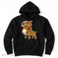 Brown Pitbull I Love Mom Hoodie thumb 0