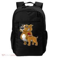 Brown Pitbull I Love Mom Backpack thumb 0