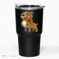 Brown Pitbull I Love Mom Tumbler thumb 0